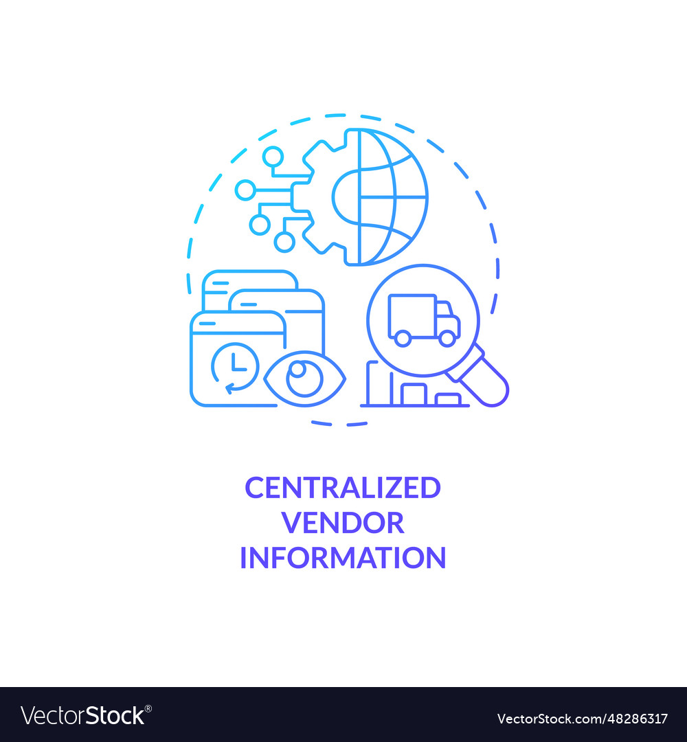 2d centralized vendor information gradient concept vector image 2d centralized vendor information gradient concept