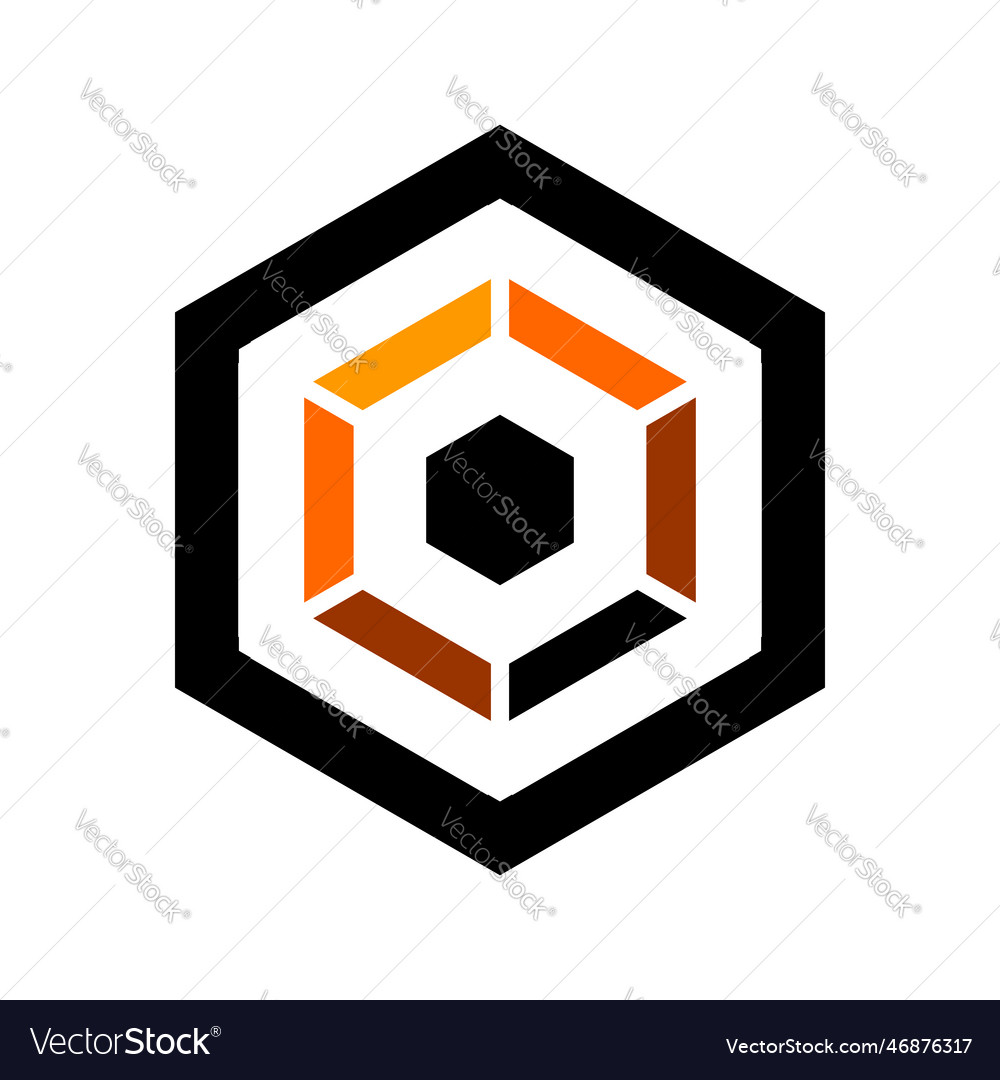 Abstract icon in hexagon shape