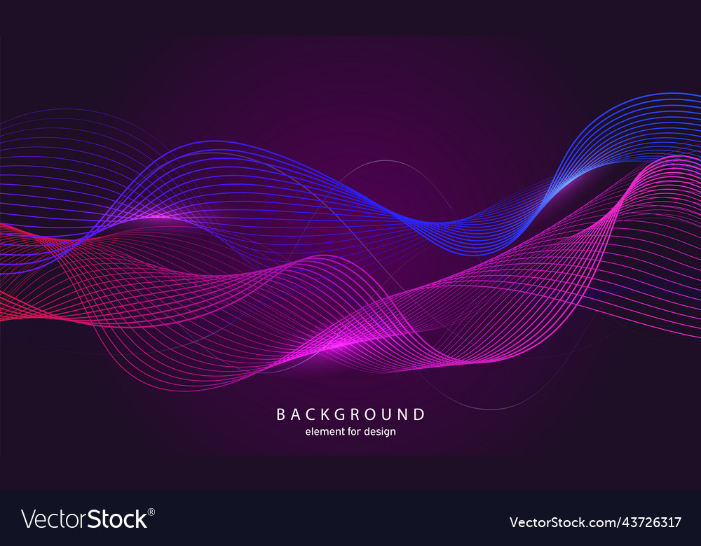 Abstract wave background element for design