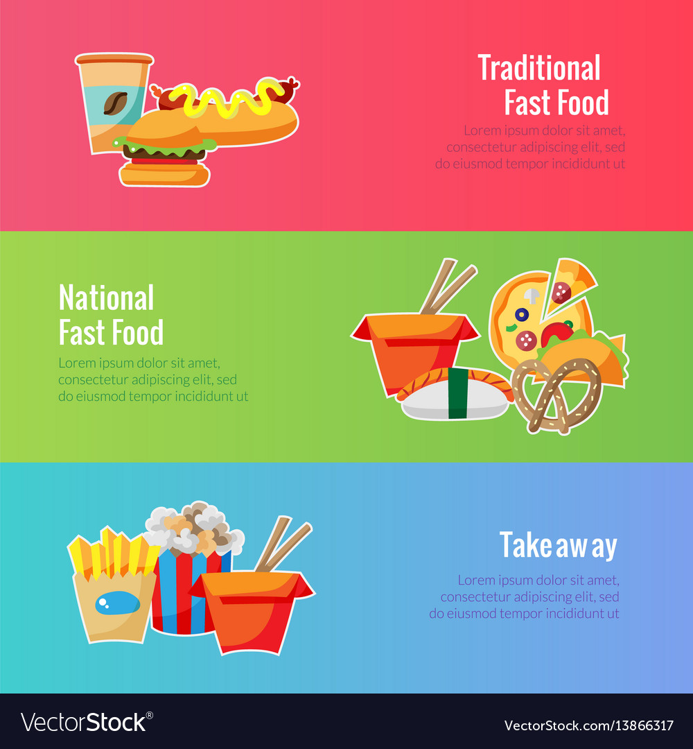 Landing Page Template Fast Food Web Site Vector Image - vrogue.co