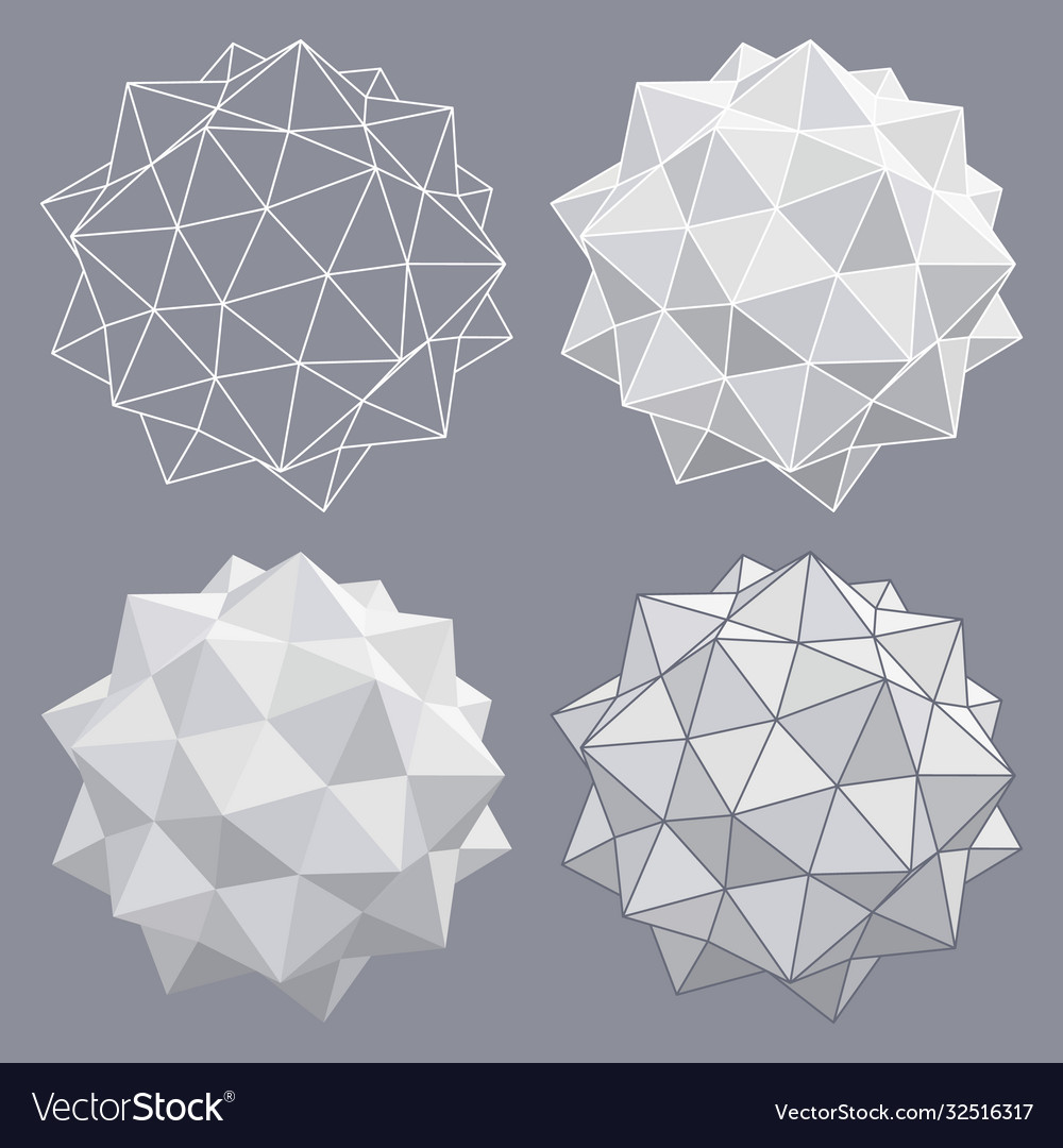 Circles with triangular effect vector image Circles with triangular effect