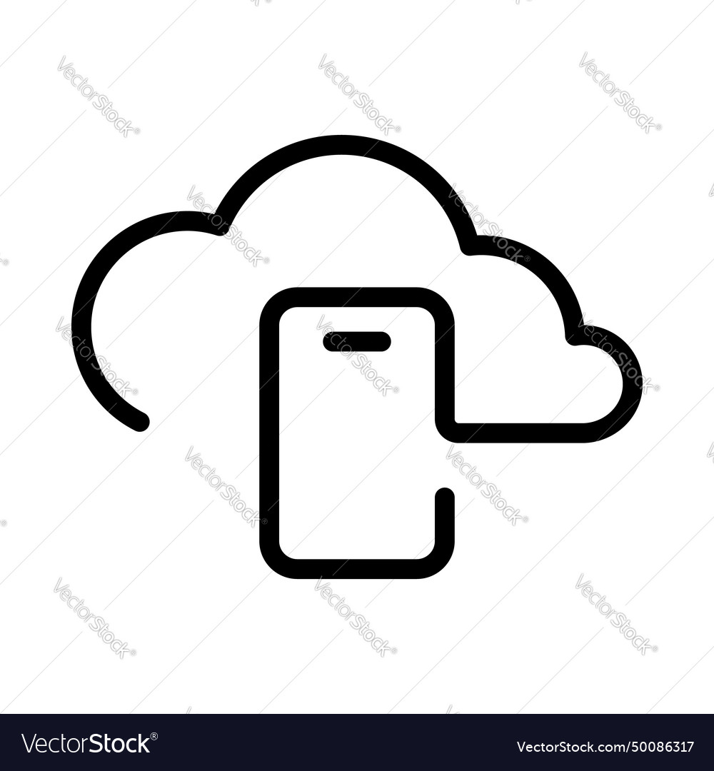 Cloud service icon computing
