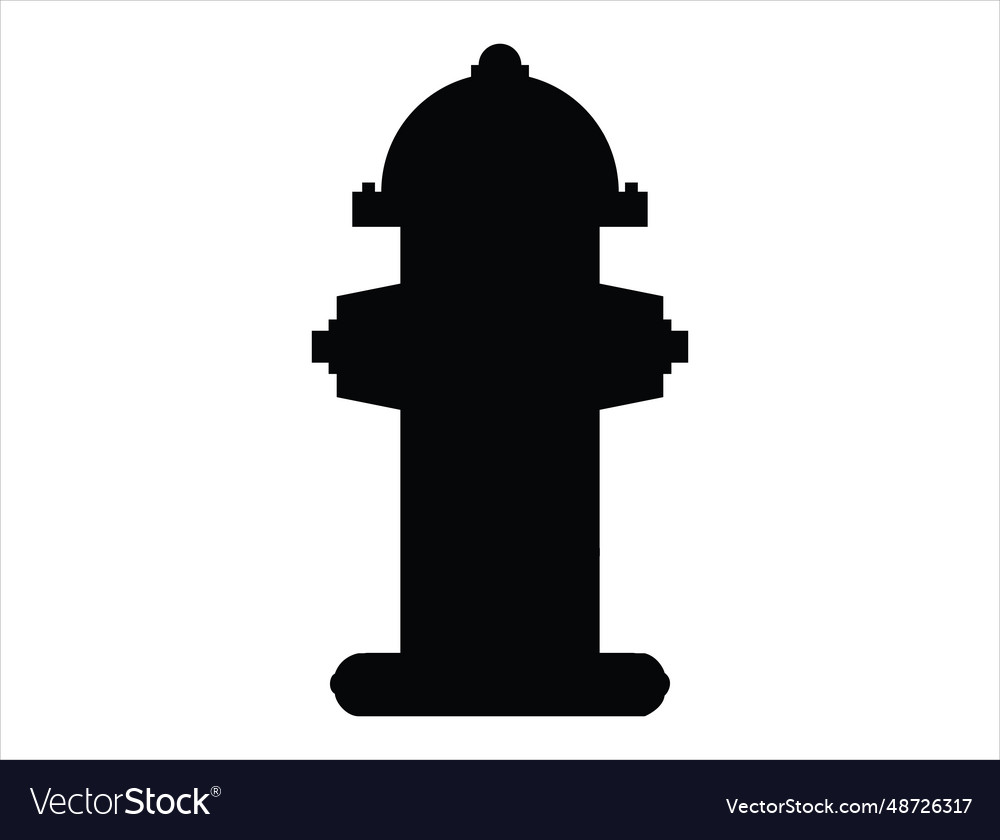 Fire hydrant silhouette art white background Vector Image