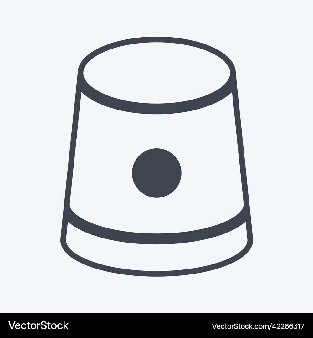 Icon thimble suitable for tailor symbol glyph Vector Image