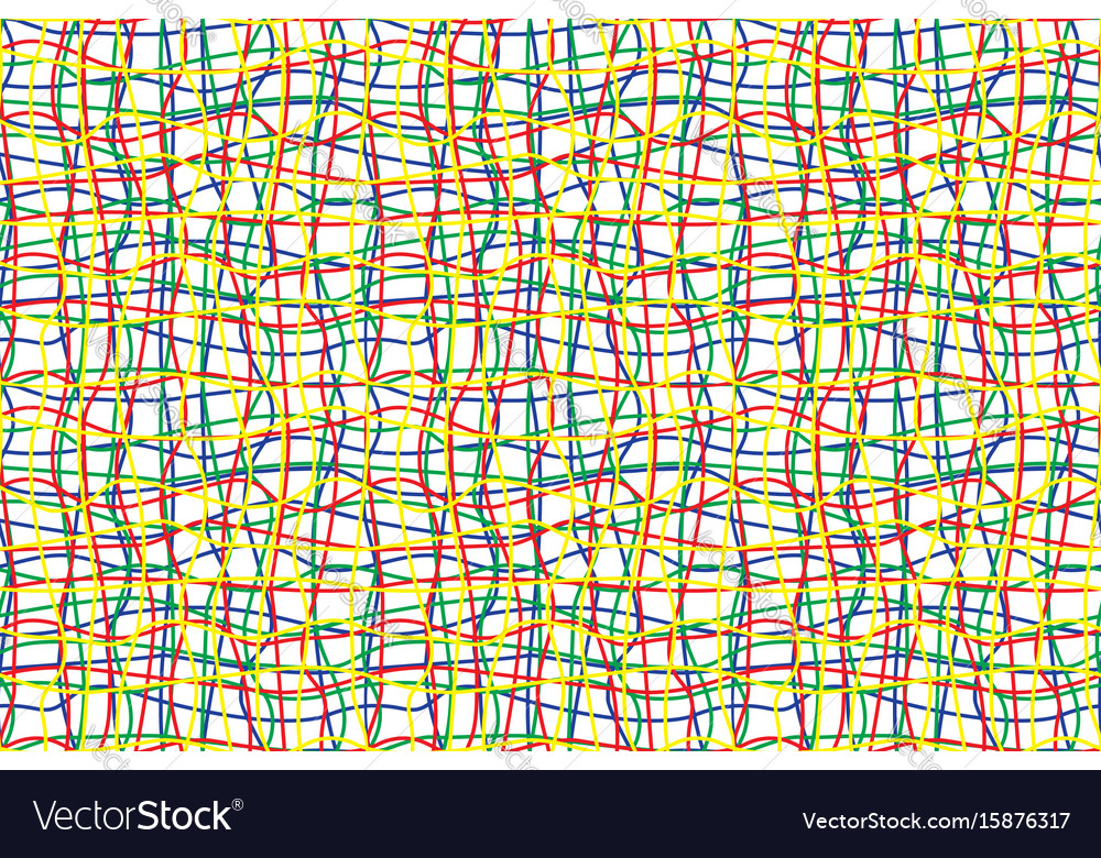 Intricate colored wires seamless pattern Vector Image