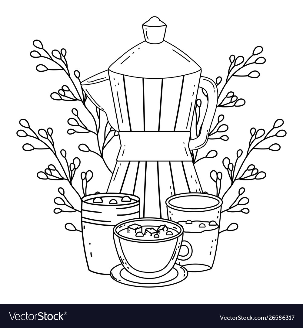 Isolated coffee maker design Royalty Free Vector Image