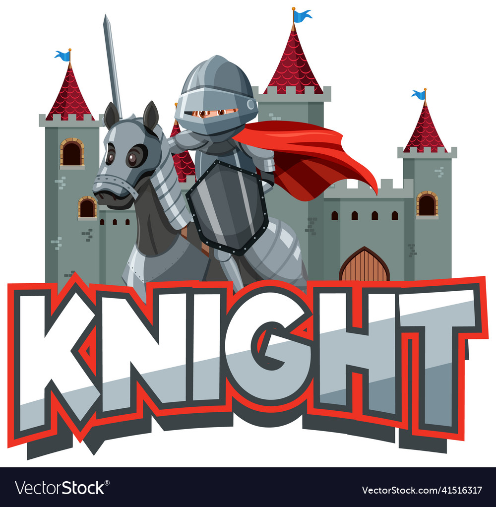 Knight font logo with a medieval