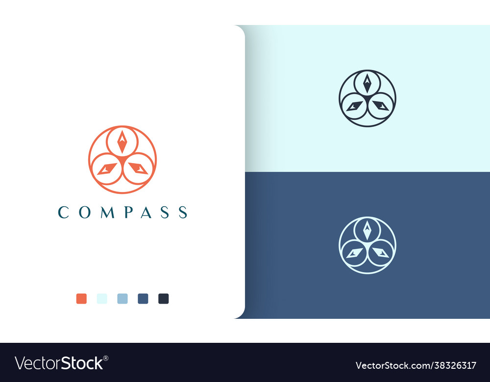 Sail or navigation logo design with simple vector image Sail or navigation logo design with simple
