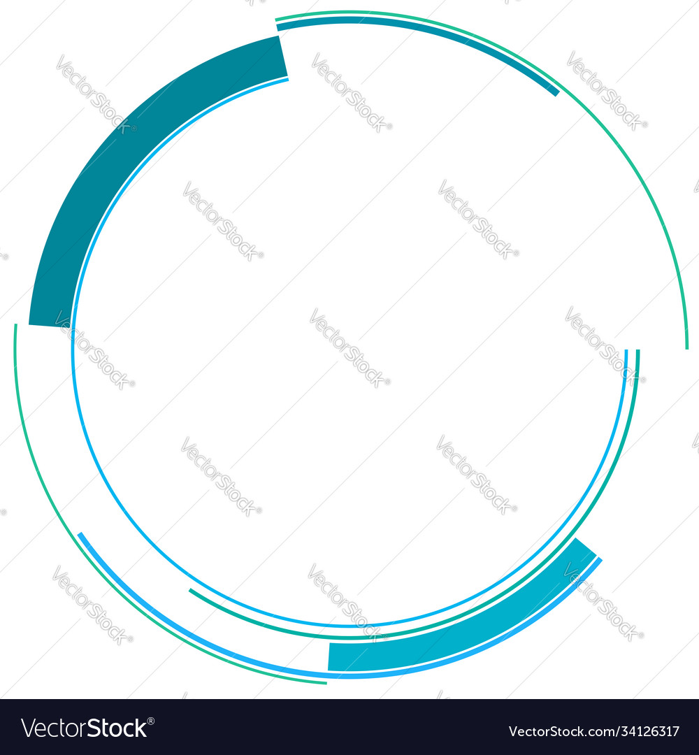 Sci-fi concentric geometric ring circle ui gui vector image Sci-fi concentric geometric ring circle ui gui