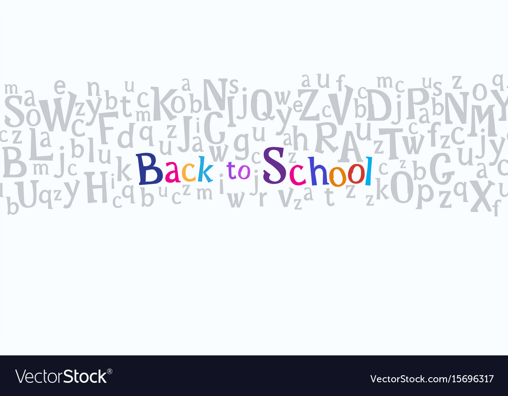 Seamless border with school elements back