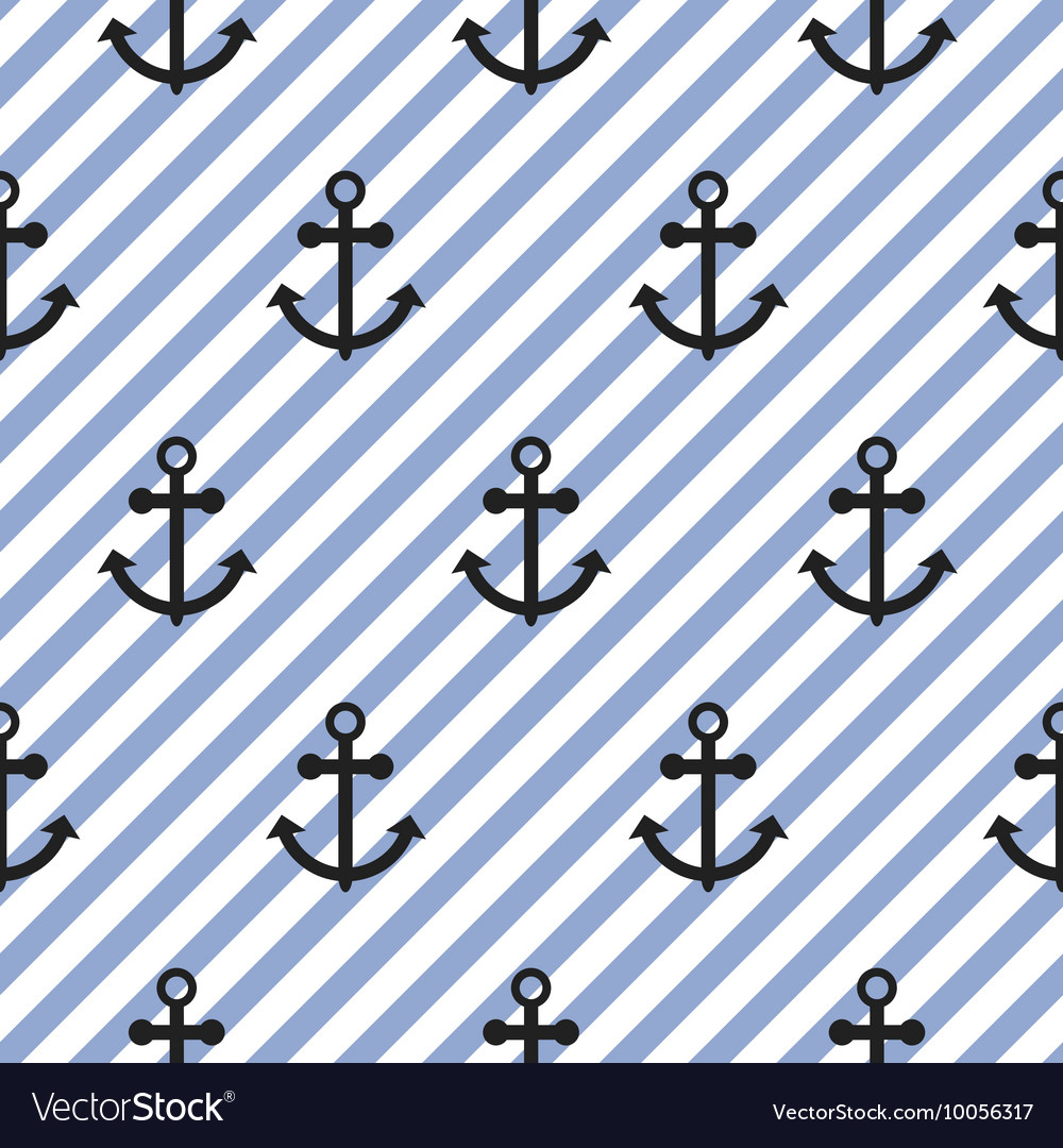 Seamless pattern with nautical anchors
