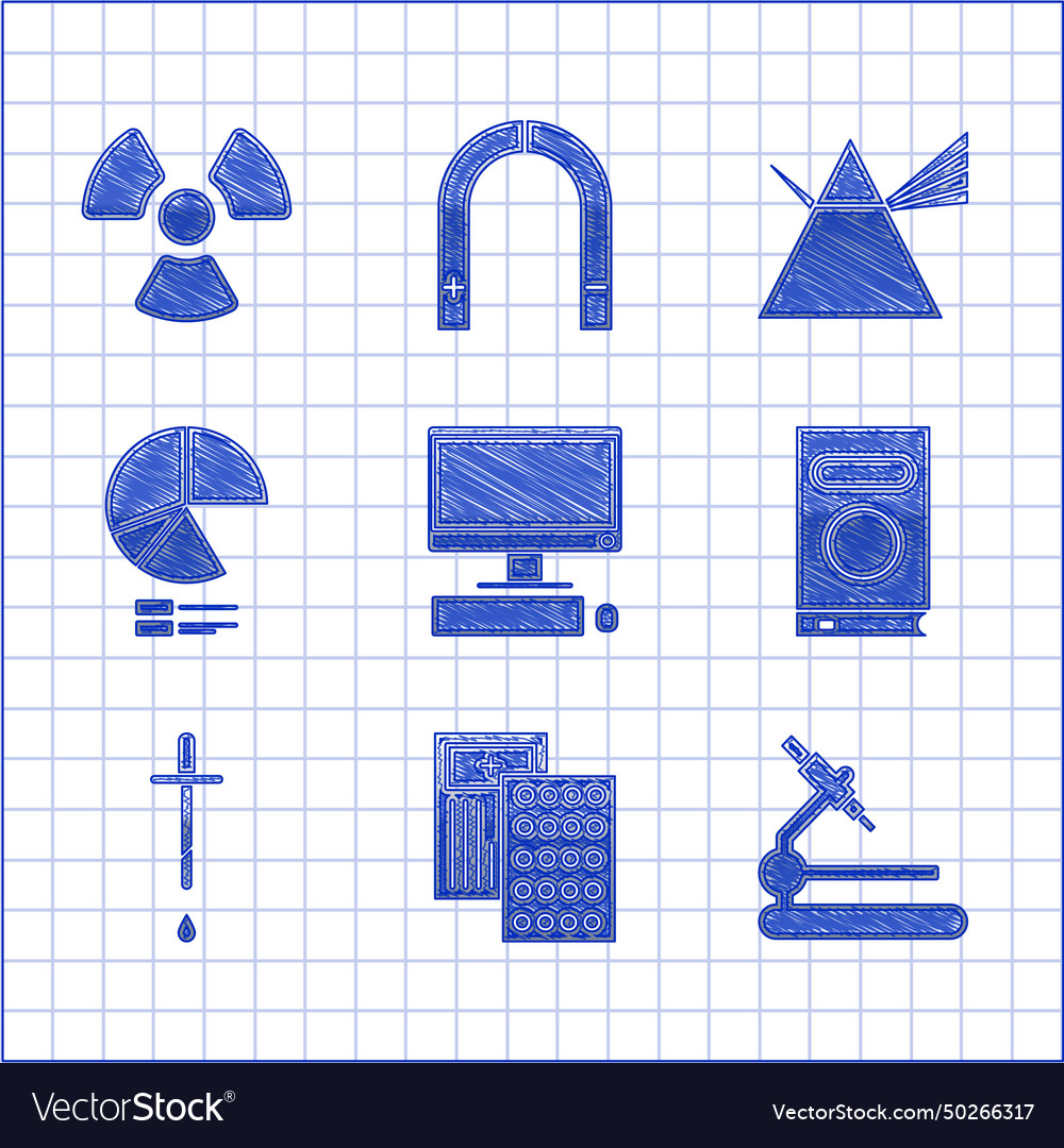 Set computer monitor with keyboard and mouse vector image Set computer monitor with keyboard and mouse