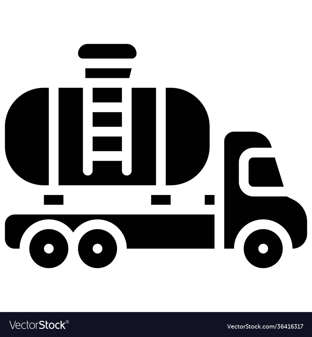 Tank truck icon transportation related Royalty Free Vector