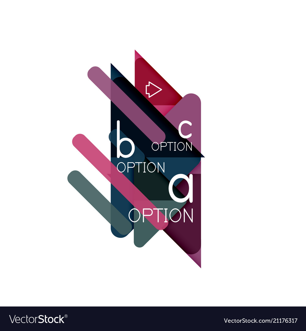 Triangle data visualization design option vector image Triangle data visualization design option