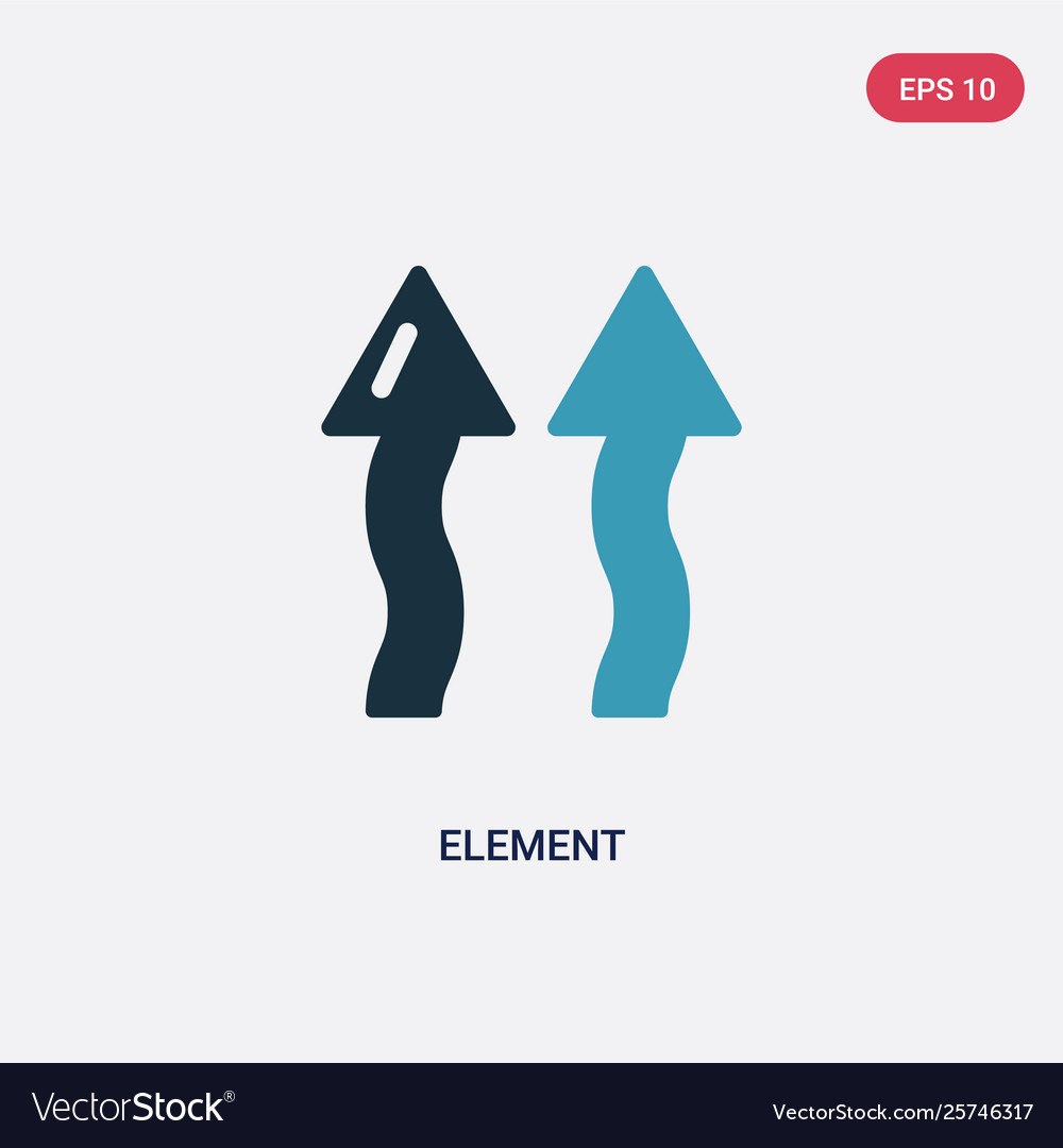 Two color element icon from nature concept