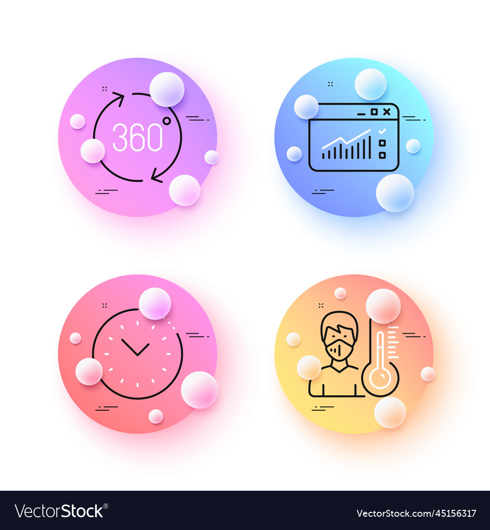 Web traffic 360 degrees and time management vector image Web traffic 360 degrees and time management