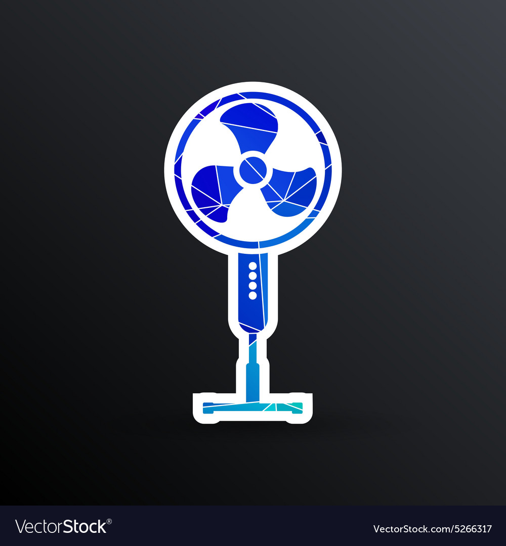 Wind turbine icon sign cooler rotation