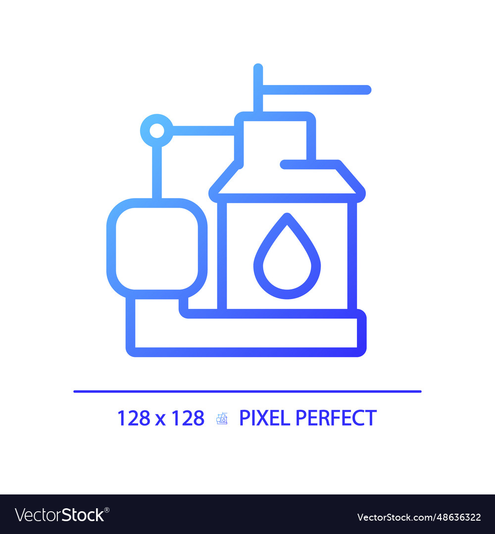 2d simple thin linear blue gradient sump pump icon