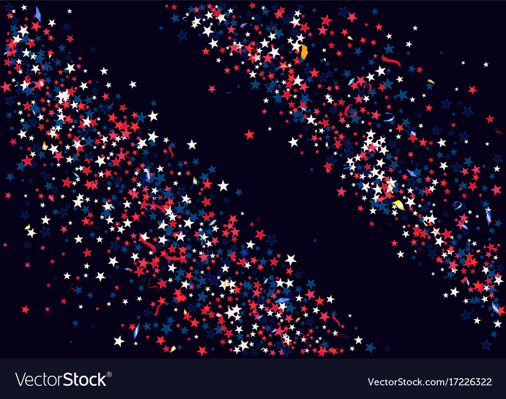 Abstract background with flying red blue silver Vector Image