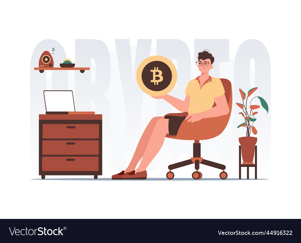 Concept of mining and extraction bitcoin vector image Concept of mining and extraction bitcoin