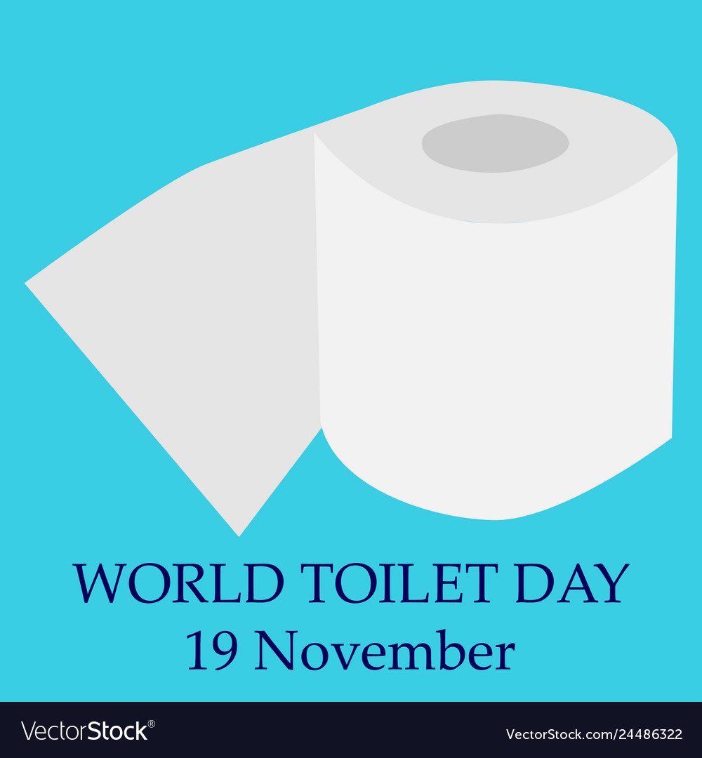 Concept Of World Toilet Day With Inscription Vector Image