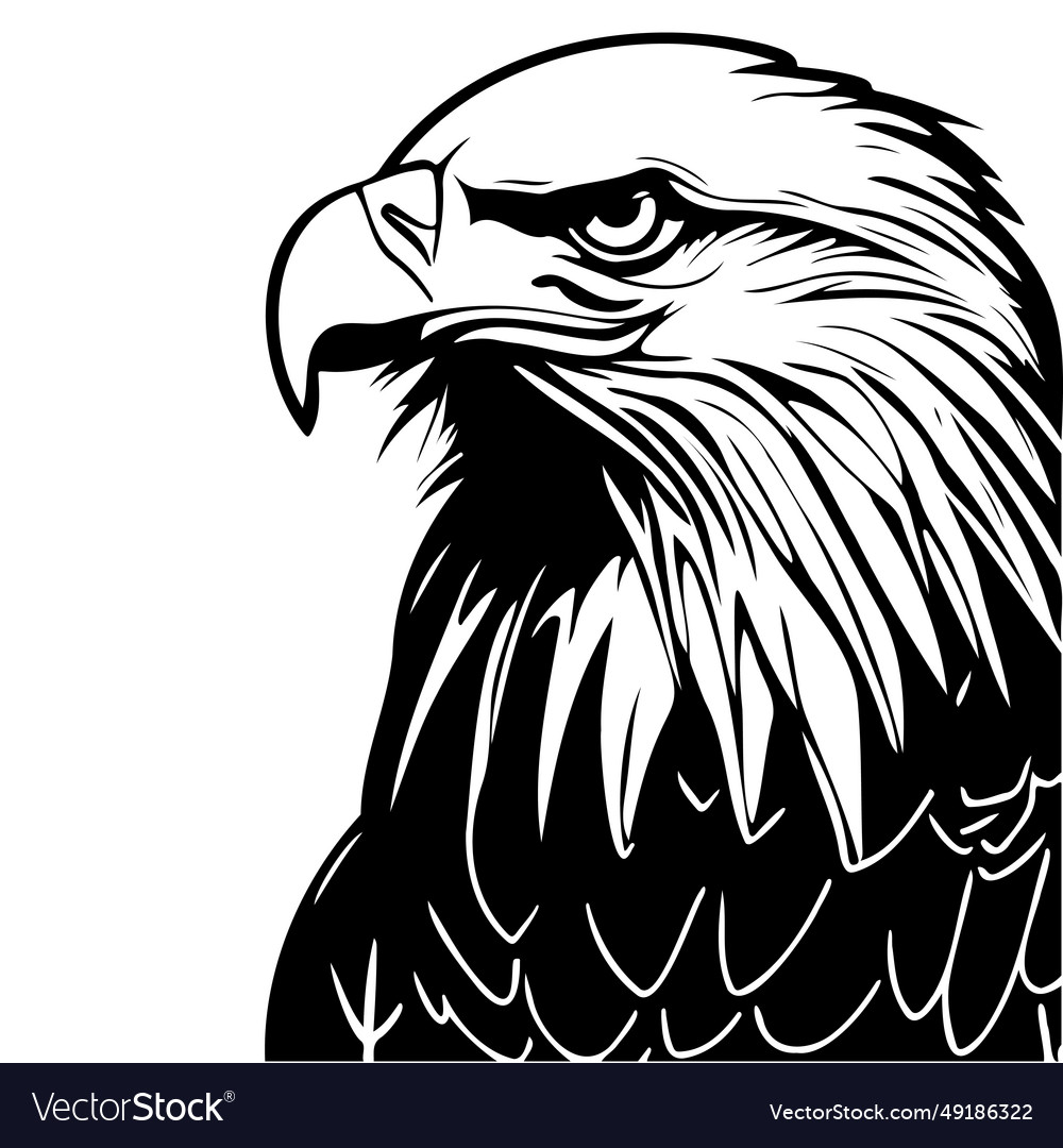 Hand drawn sketch of eagle isolated on white Vector Image