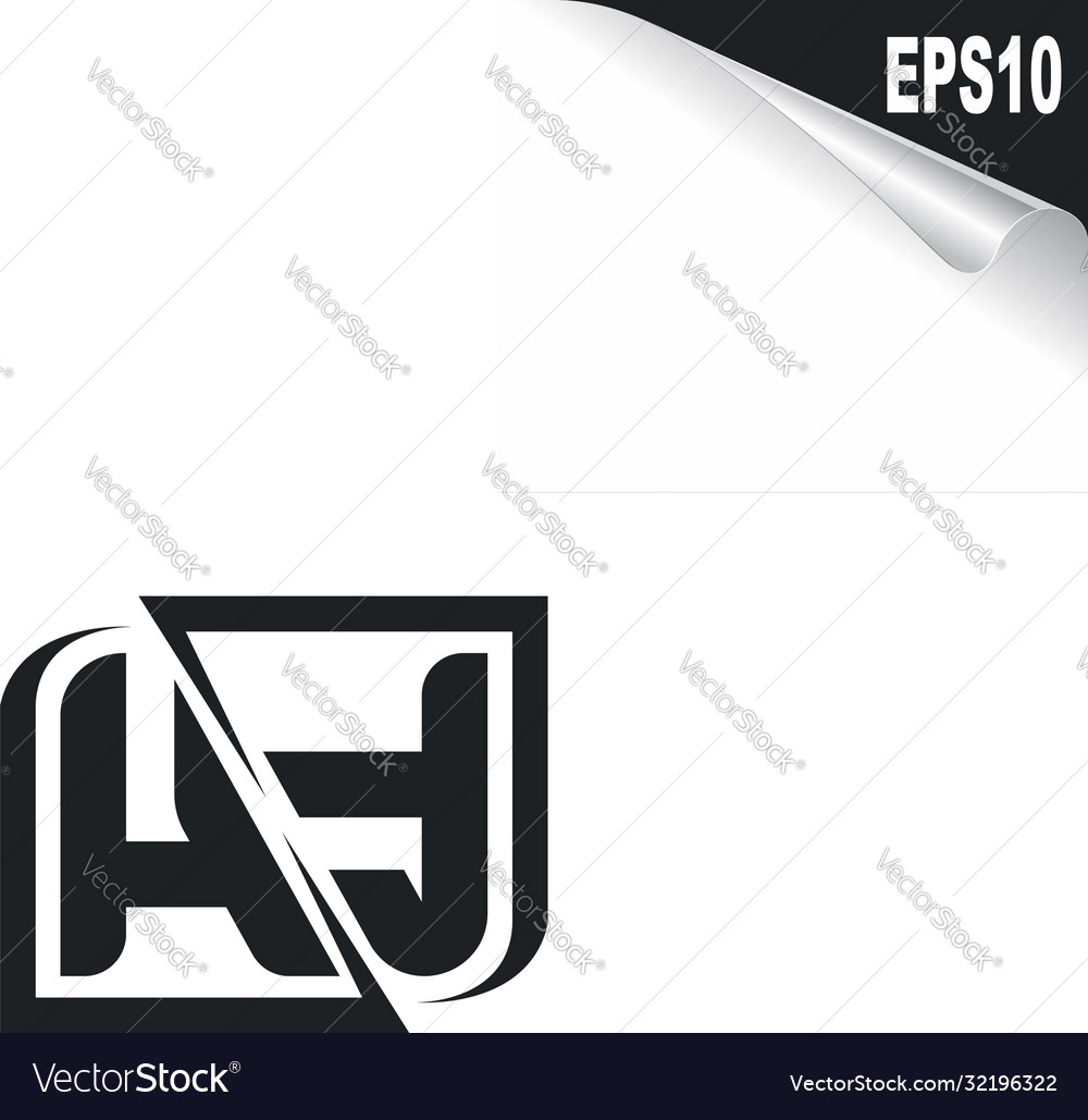 Initial hf logo design with shape style
