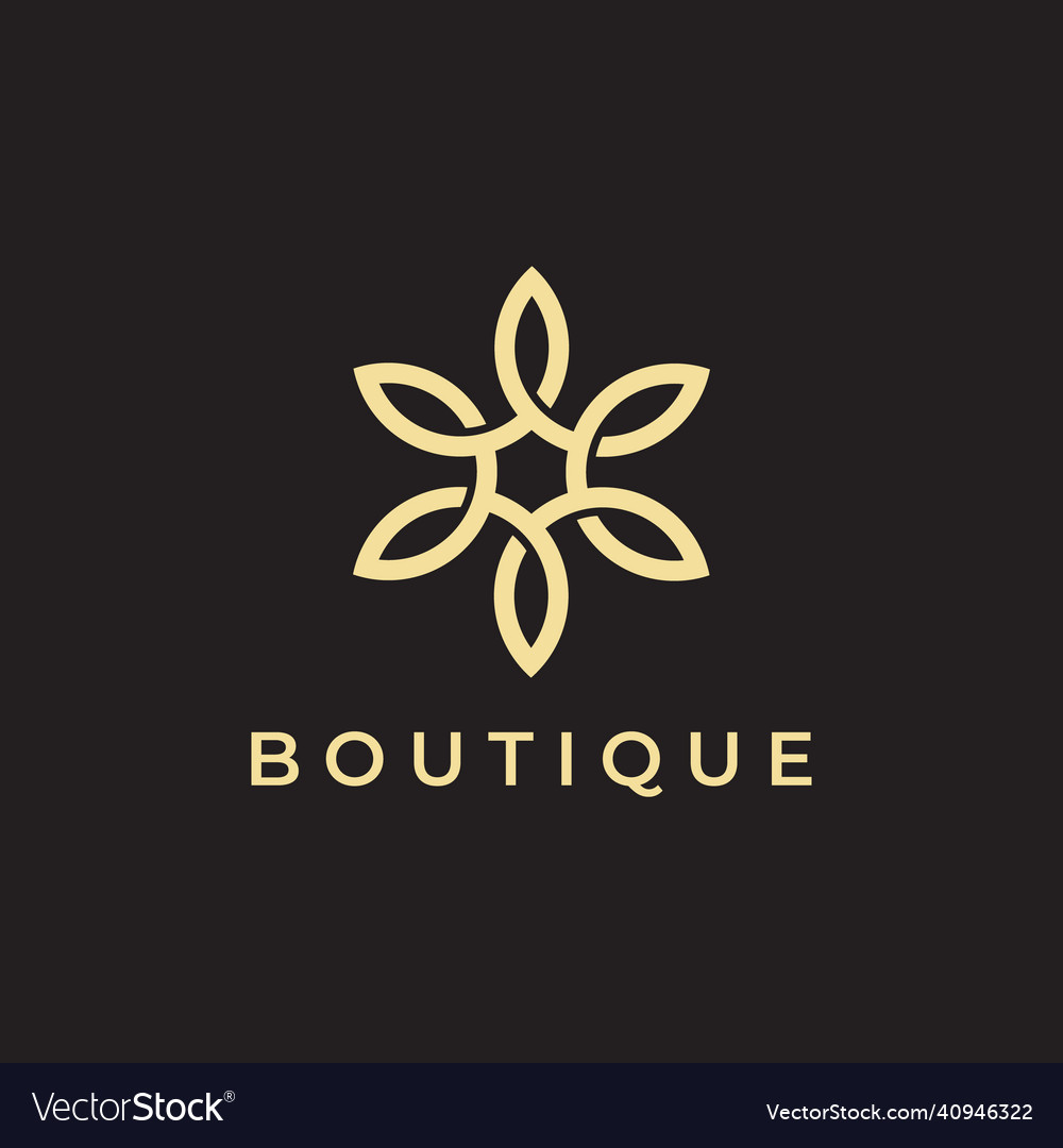 Luxury floral beauty logo