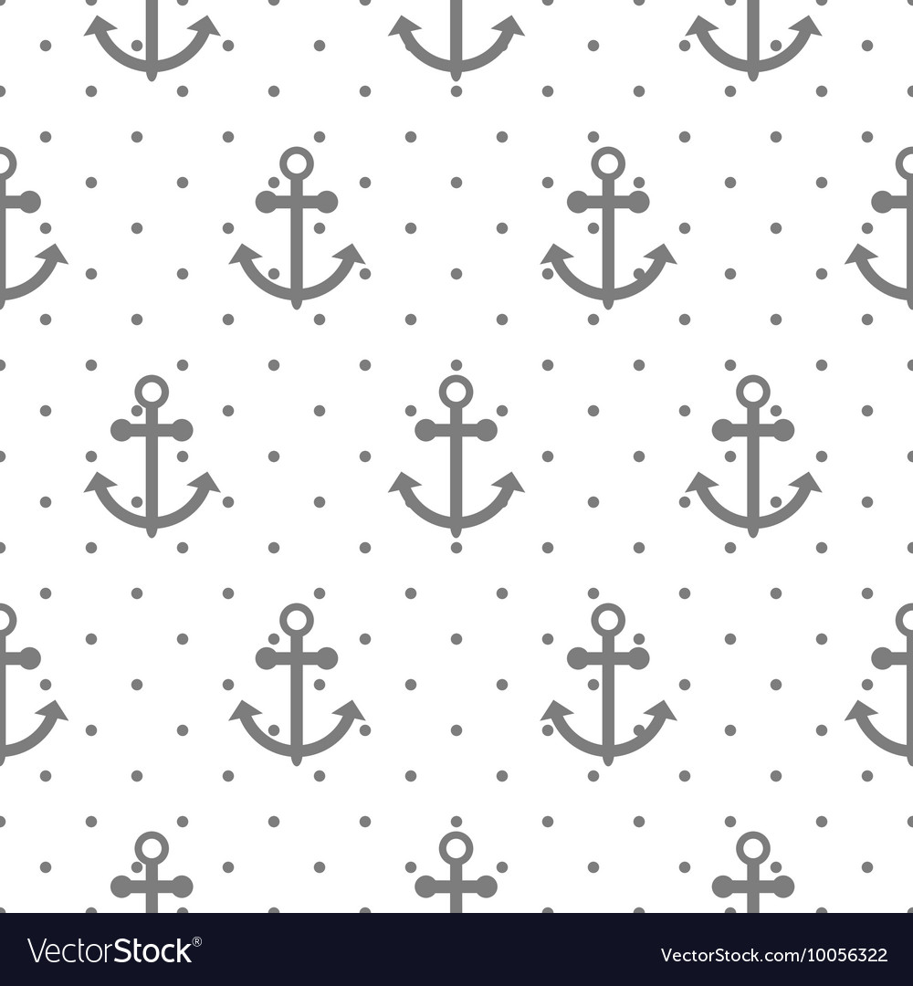 Seamless pattern with nautical anchors