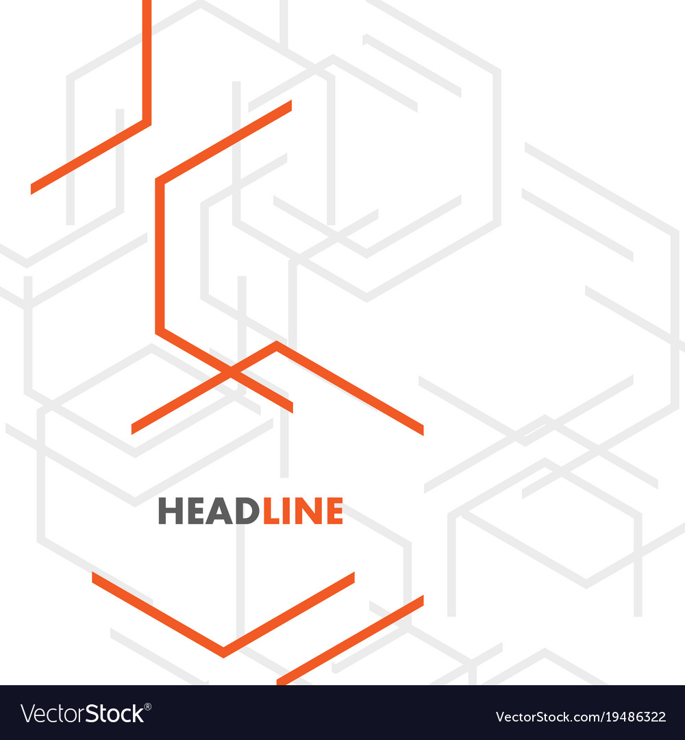 Technical background with hexagon line and dots