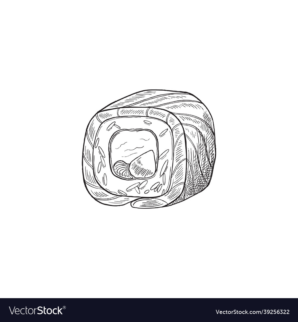 Traditional tasty japanese food - fresh sushi roll