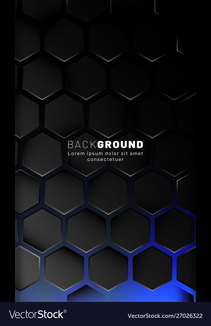 Vertical hexagon background gradient color light vector image Vertical hexagon background gradient color light