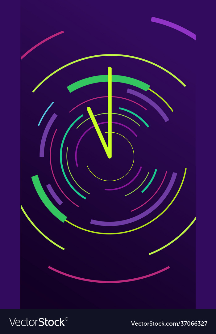 Abstract background with circle line on dark