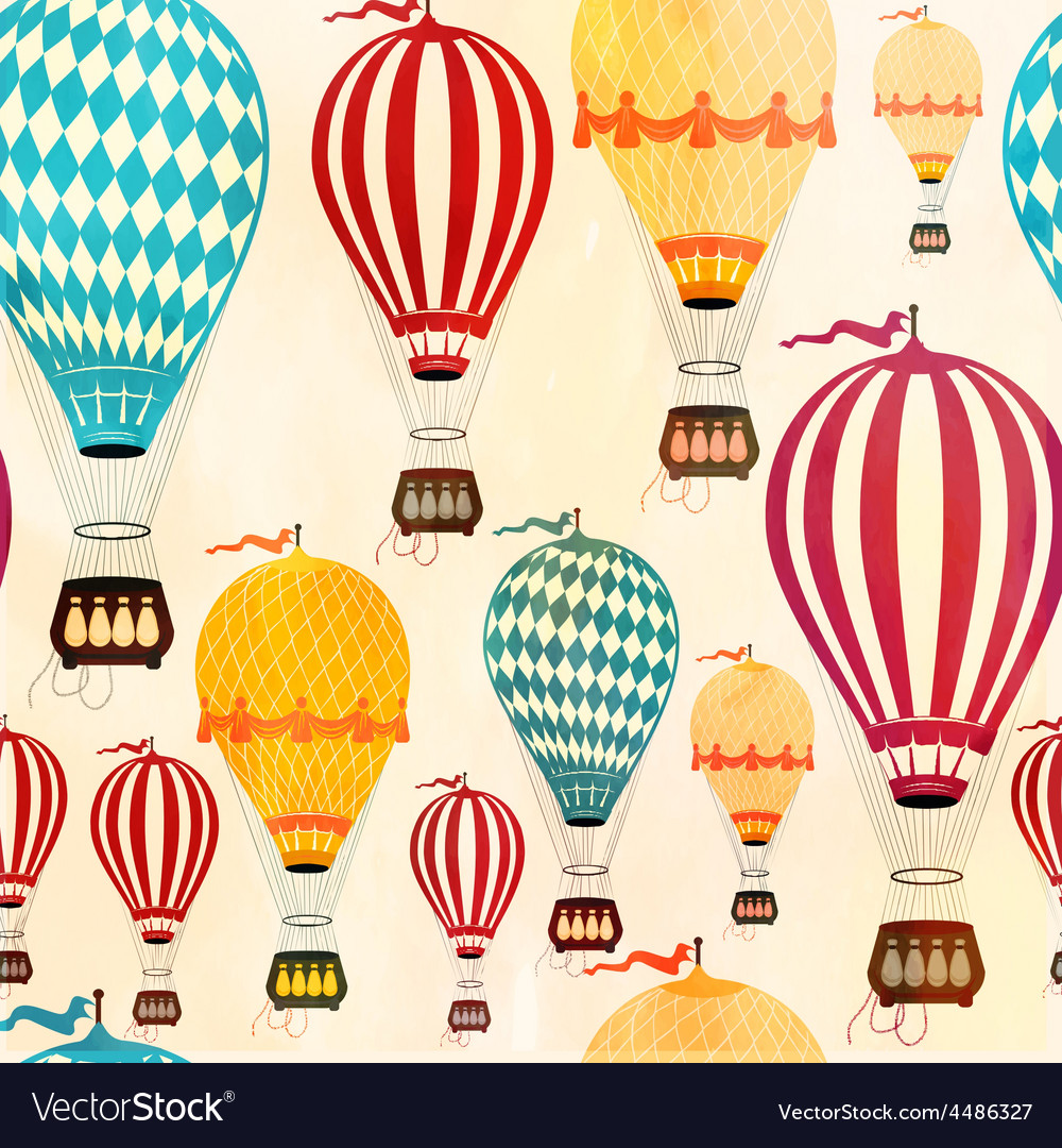 Air balloon pattern Royalty Free Vector Image - VectorStock