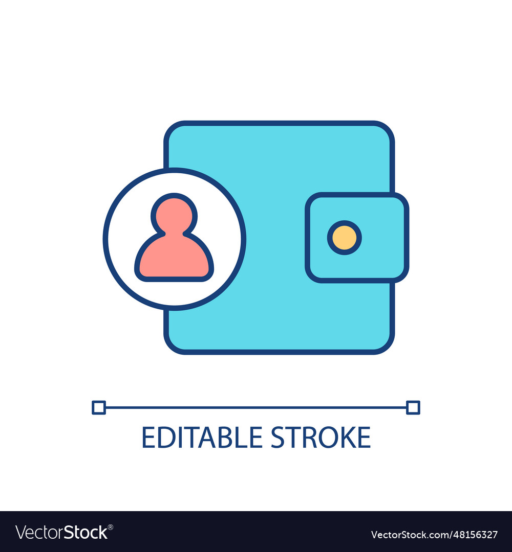 Customizable transfer to wallet linear icon vector image Customizable transfer to wallet linear icon