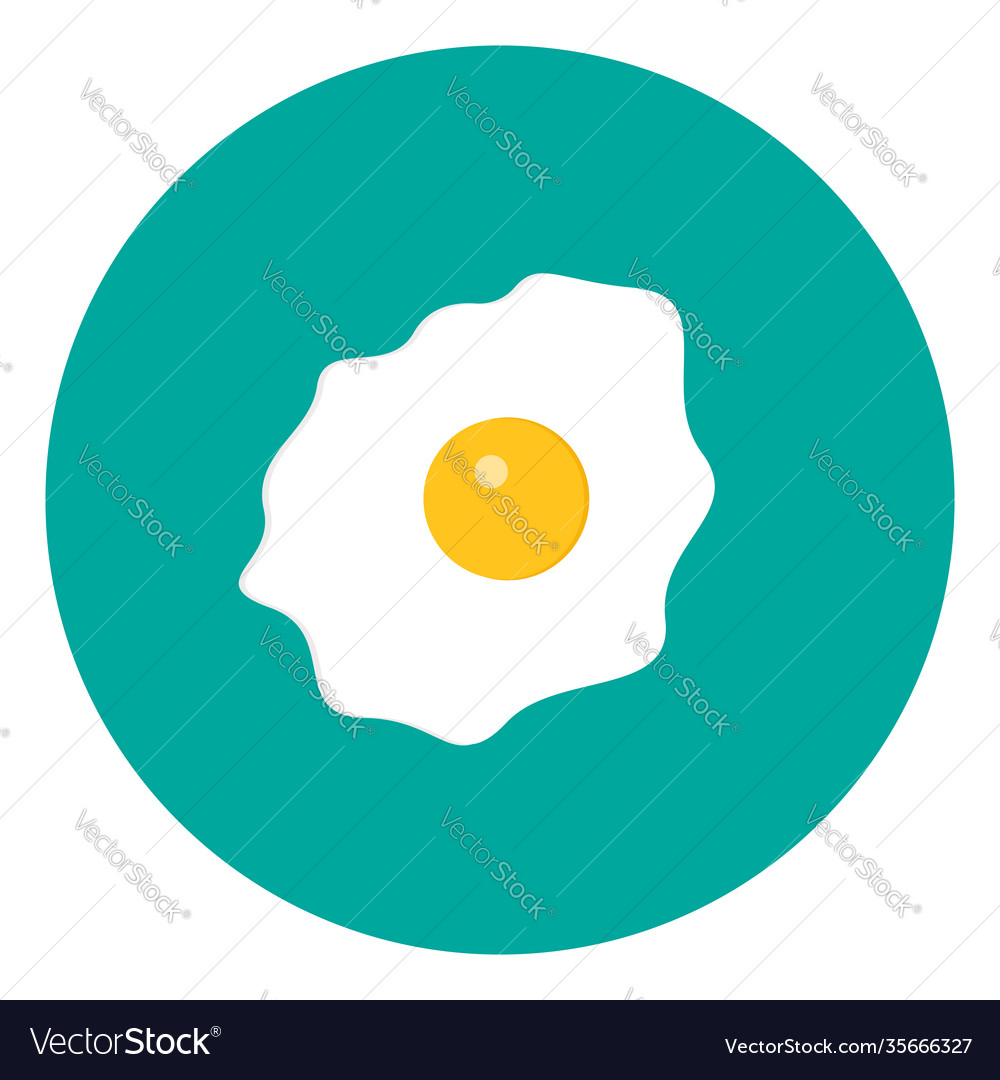 Fried egg on a white background