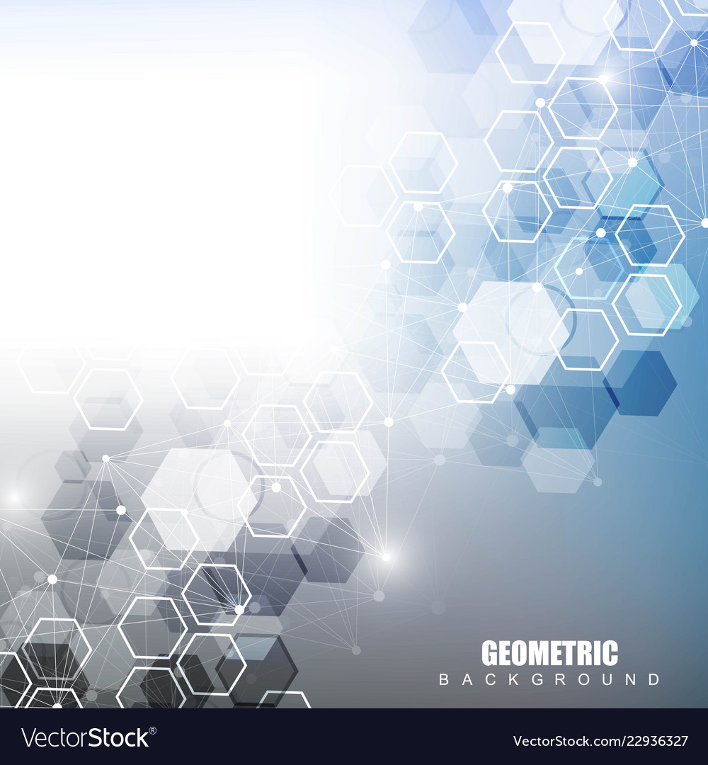 Geometric abstract background with connected line vector image Geometric abstract background with connected line