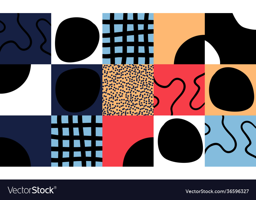 Hand-drawn abstract pattern design vector image Hand-drawn abstract pattern design