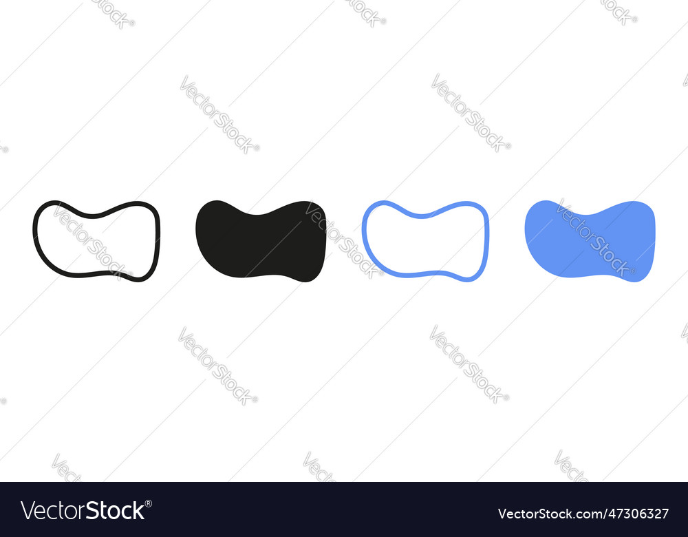 Minimal fluid simple irregular smooth black vector image Minimal fluid simple irregular smooth black