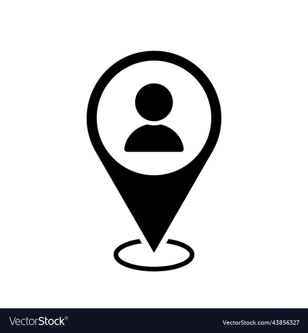 Person location map pointer avatar icon Vector Image Person location map pointer avatar icon