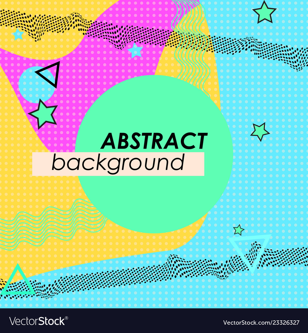 Pop art color background memphis pattern Vector Image Pop art color background memphis pattern