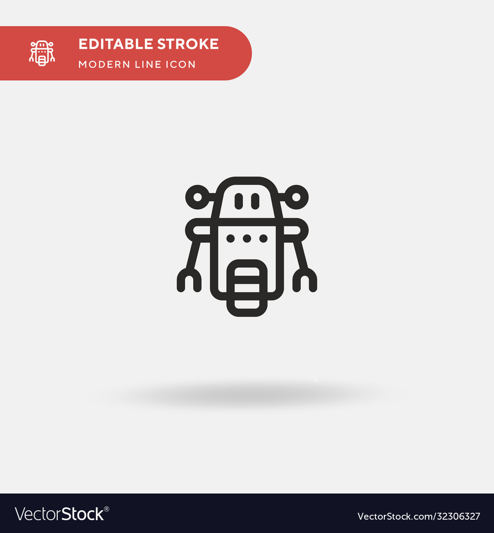 Robotics simple icon symbol Vector Image Robotics simple icon symbol