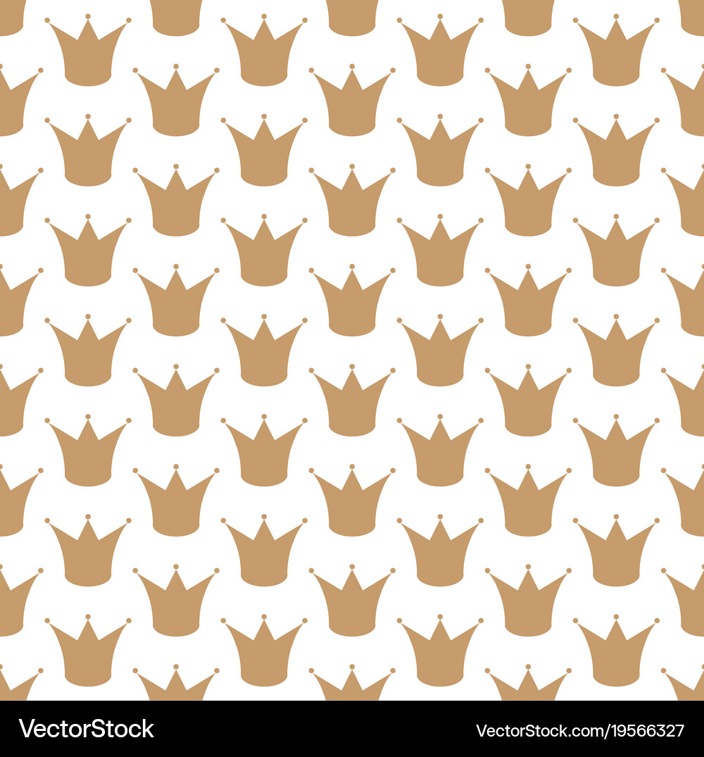 Royal crown seamless pattern Royalty Free Vector Image