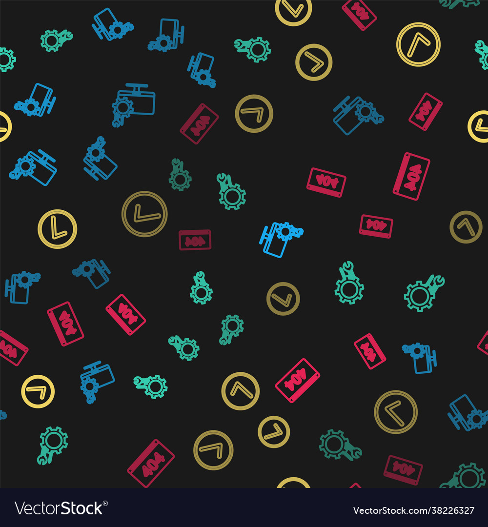 Set line computer monitor service wrench Vector Image Set line computer monitor service wrench