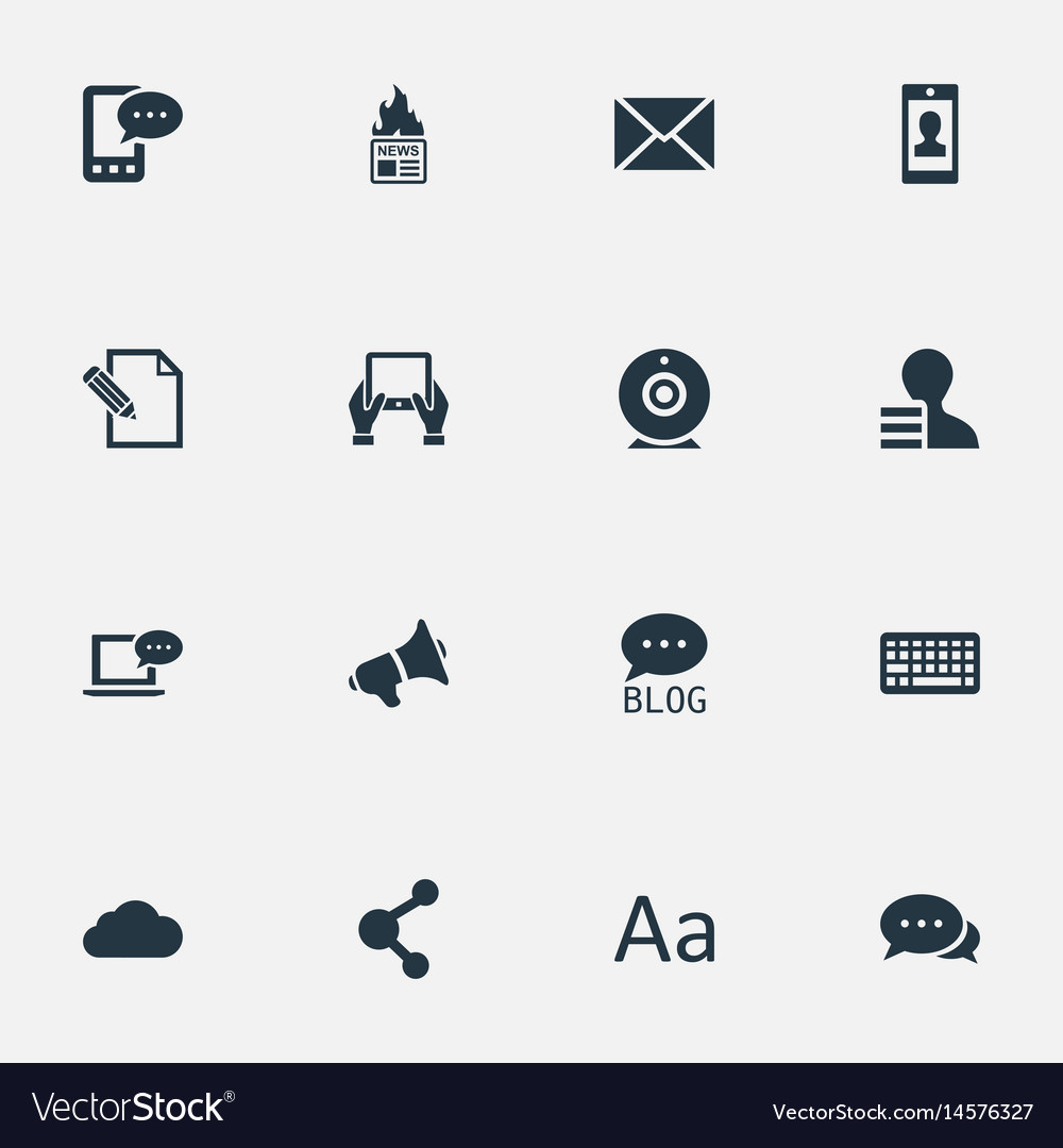 Set of simple newspaper icons