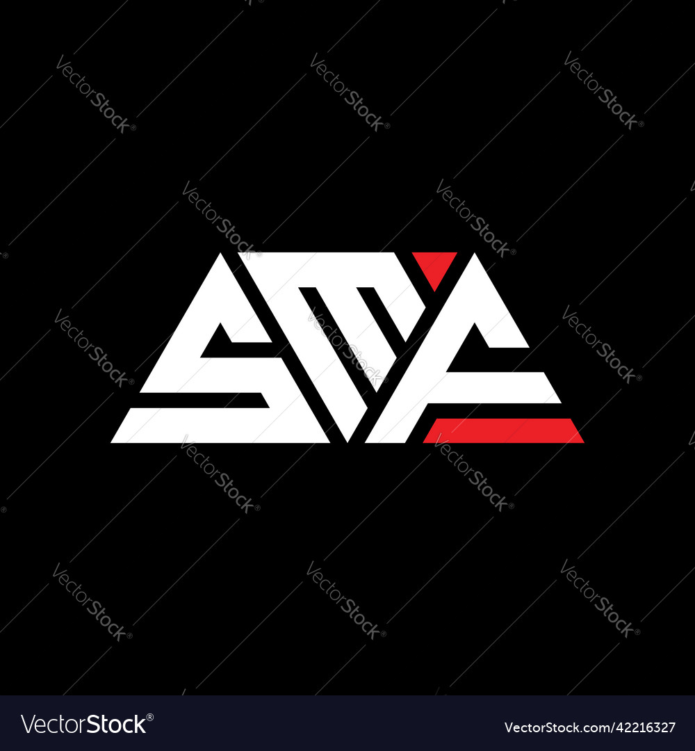 Smf triangle letter logo design