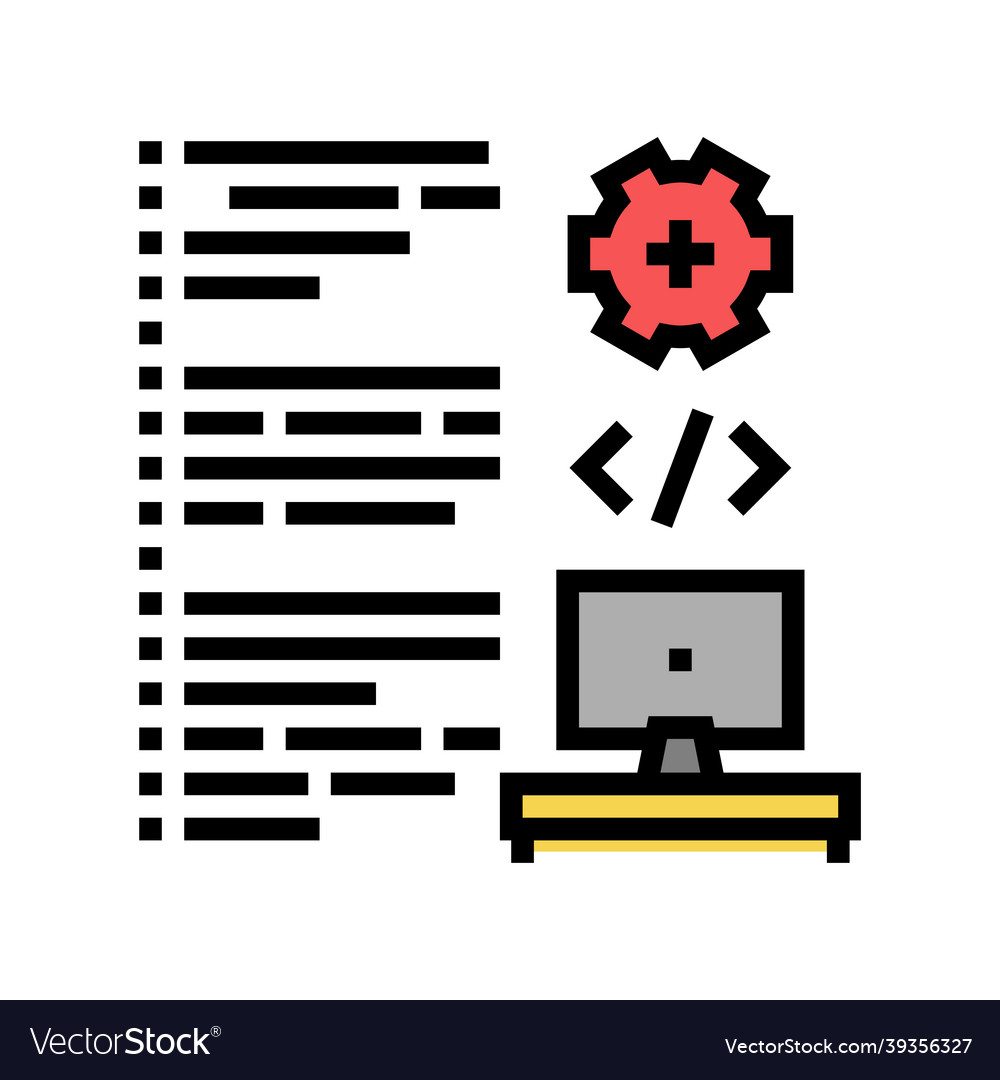 Software developing color icon vector image Software developing color icon
