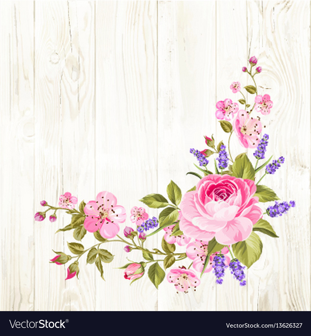 Spring Flowers Garland Royalty Free Vector Image