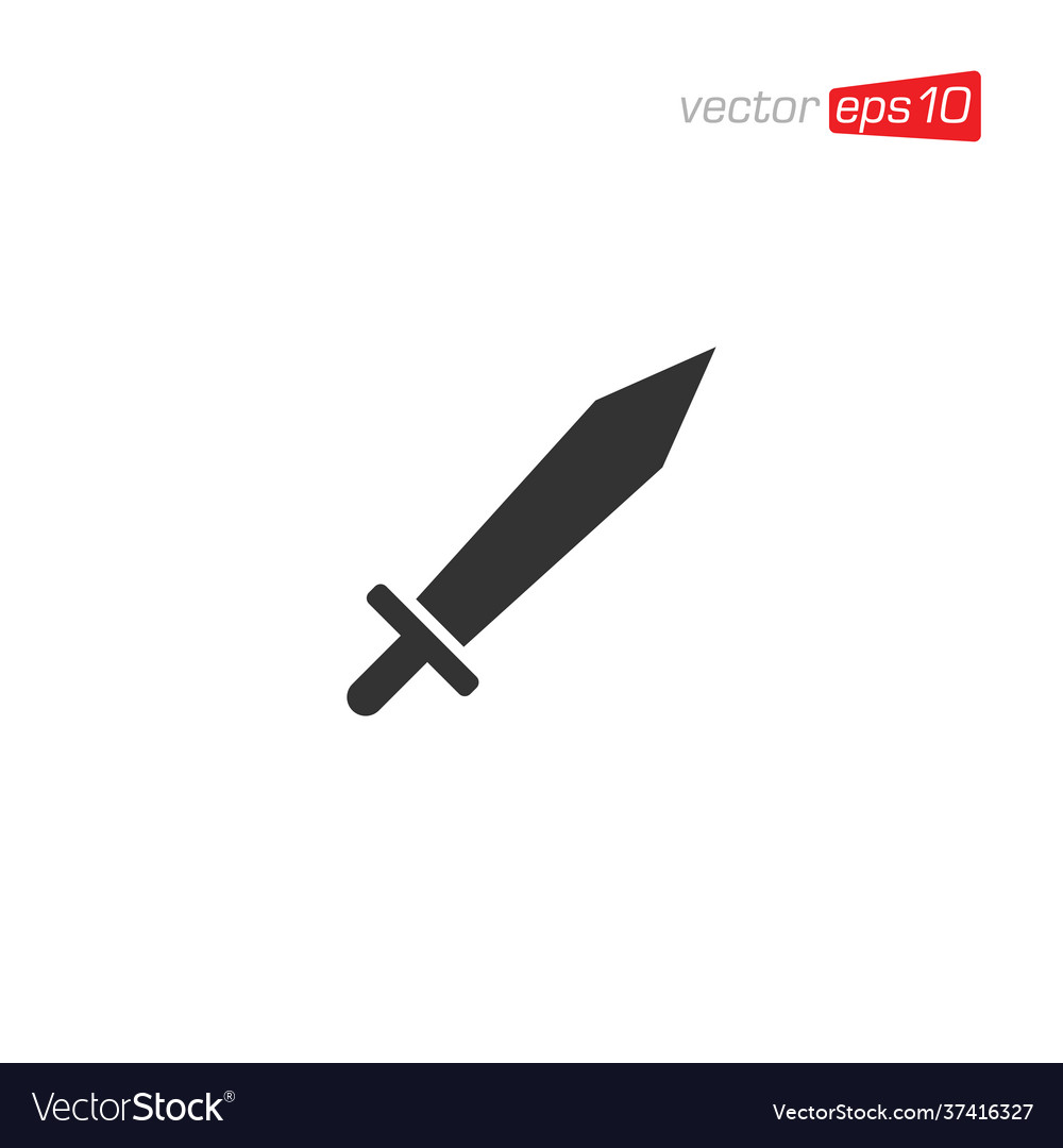 Sword icon design Vector Image Sword icon design