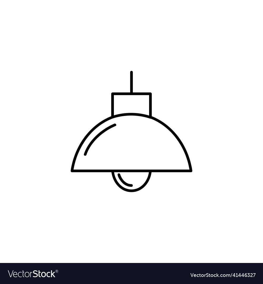 Symbol of chandelier thin line icon of furniture Vector Image
